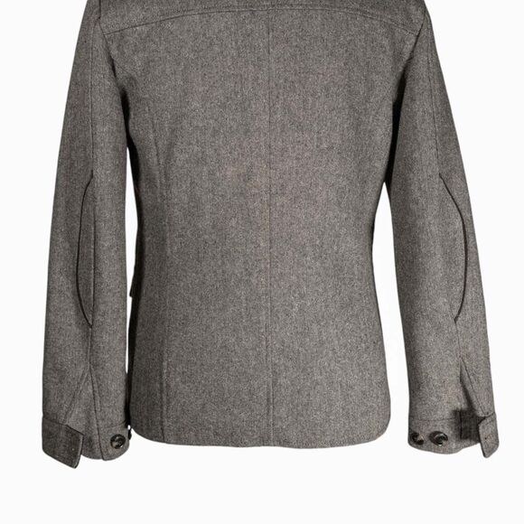 H&M Mens Jacket Gray Military Wool Blend Lined Coat Full Zip Pockets Small 36R - Picture 8 of 8